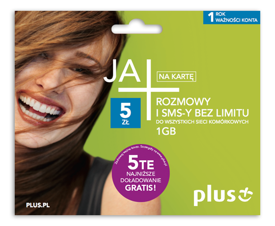 Darmowy starter Plusa (1GB internetu i 5zł)
