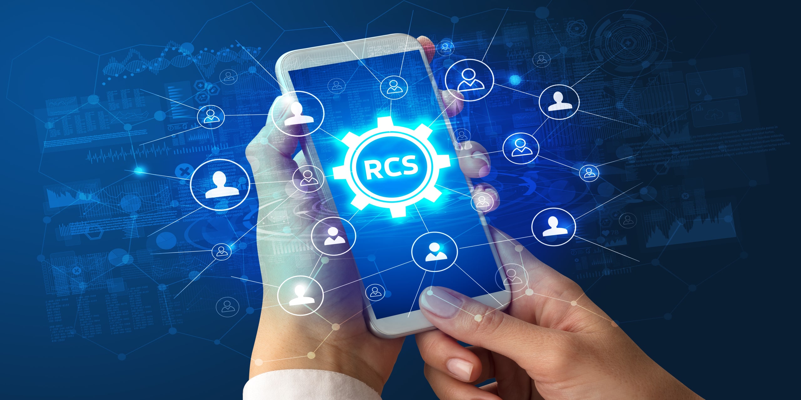 Graficzne przedstawienie możliwości czata rcs w telefonie