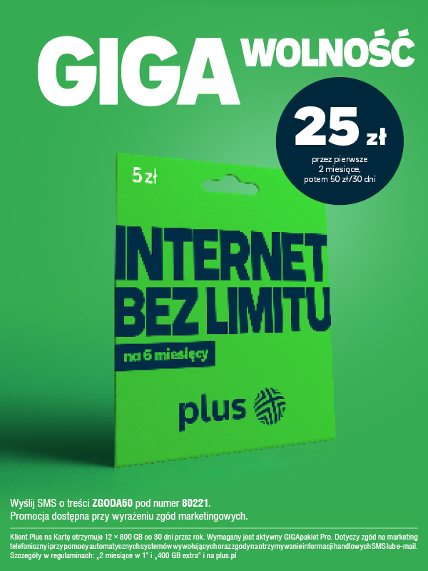 internet bez limitu przez 6 miesięcy