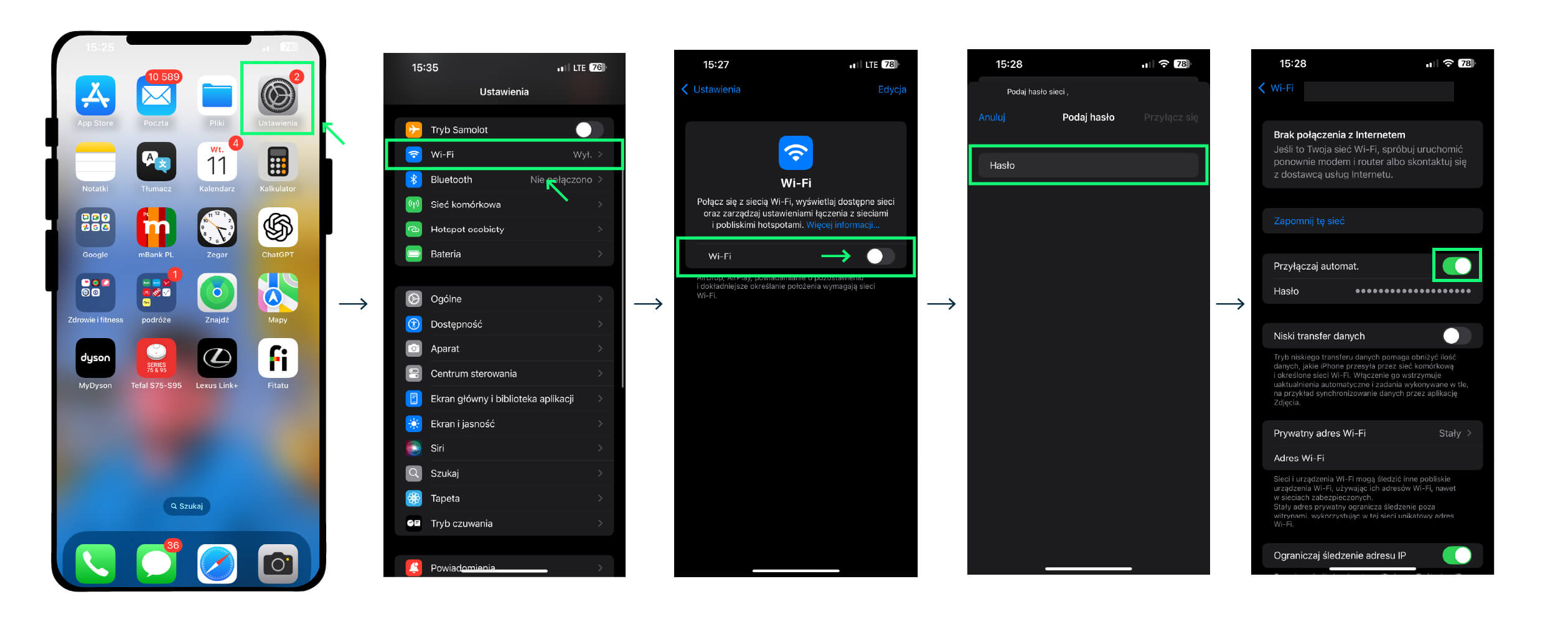 Jak ustawić internet w telefonie na iOS z z transmisji danych