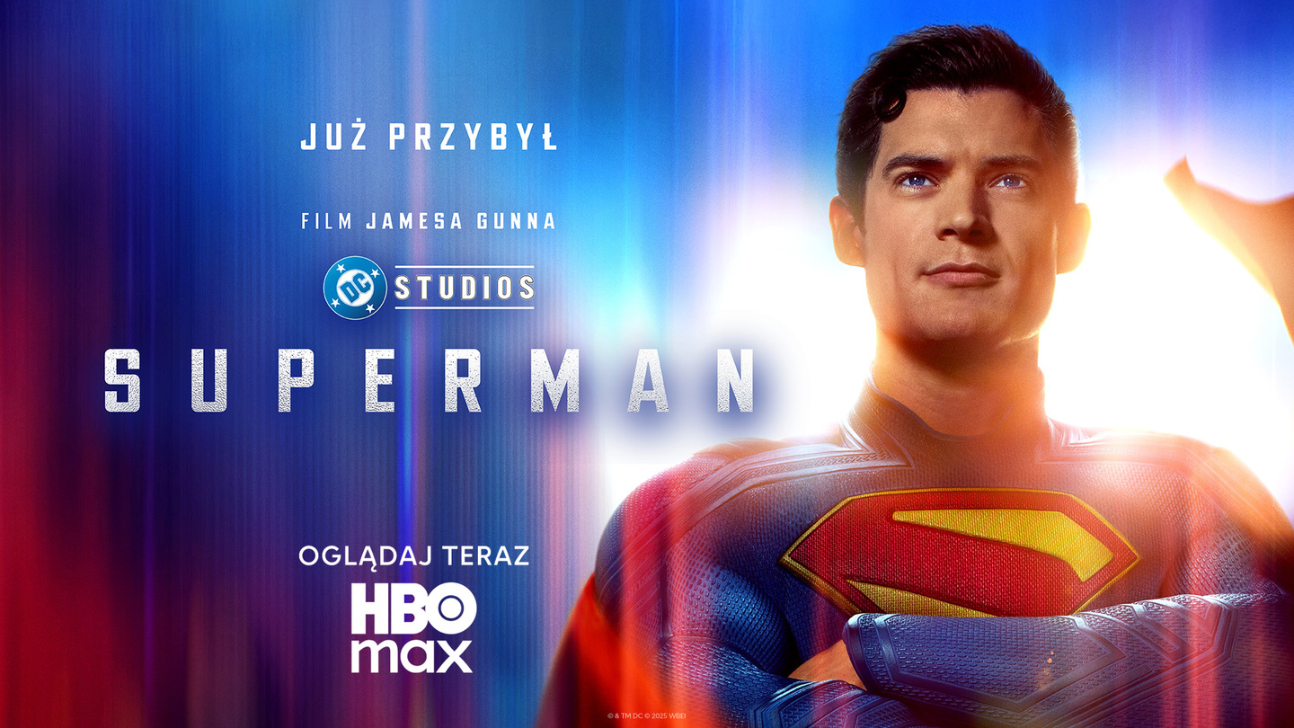 Baner promujący film "Superman" na HBO Max