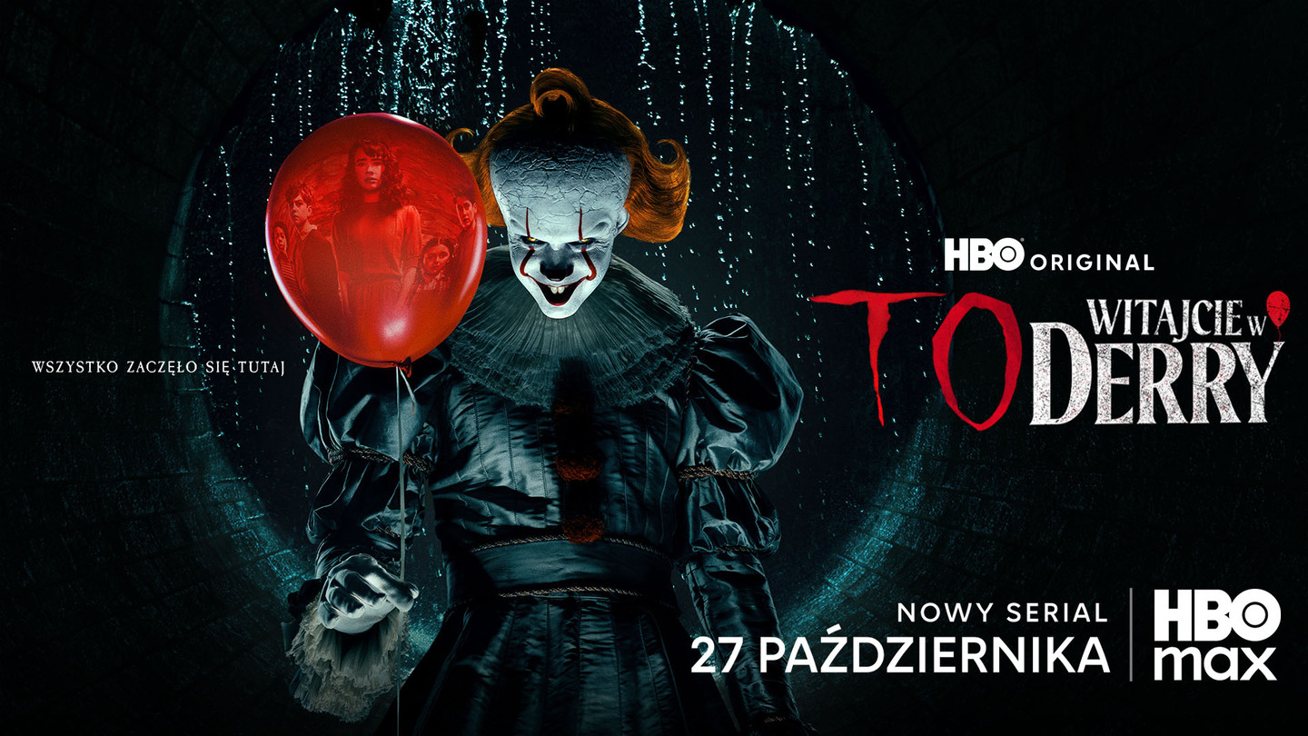 Baner promujący "TO" na HBO Max