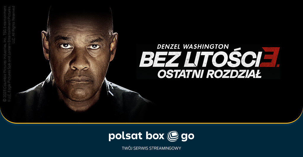 Grafika promująca serial "Bez litości" na Polsat Box Go