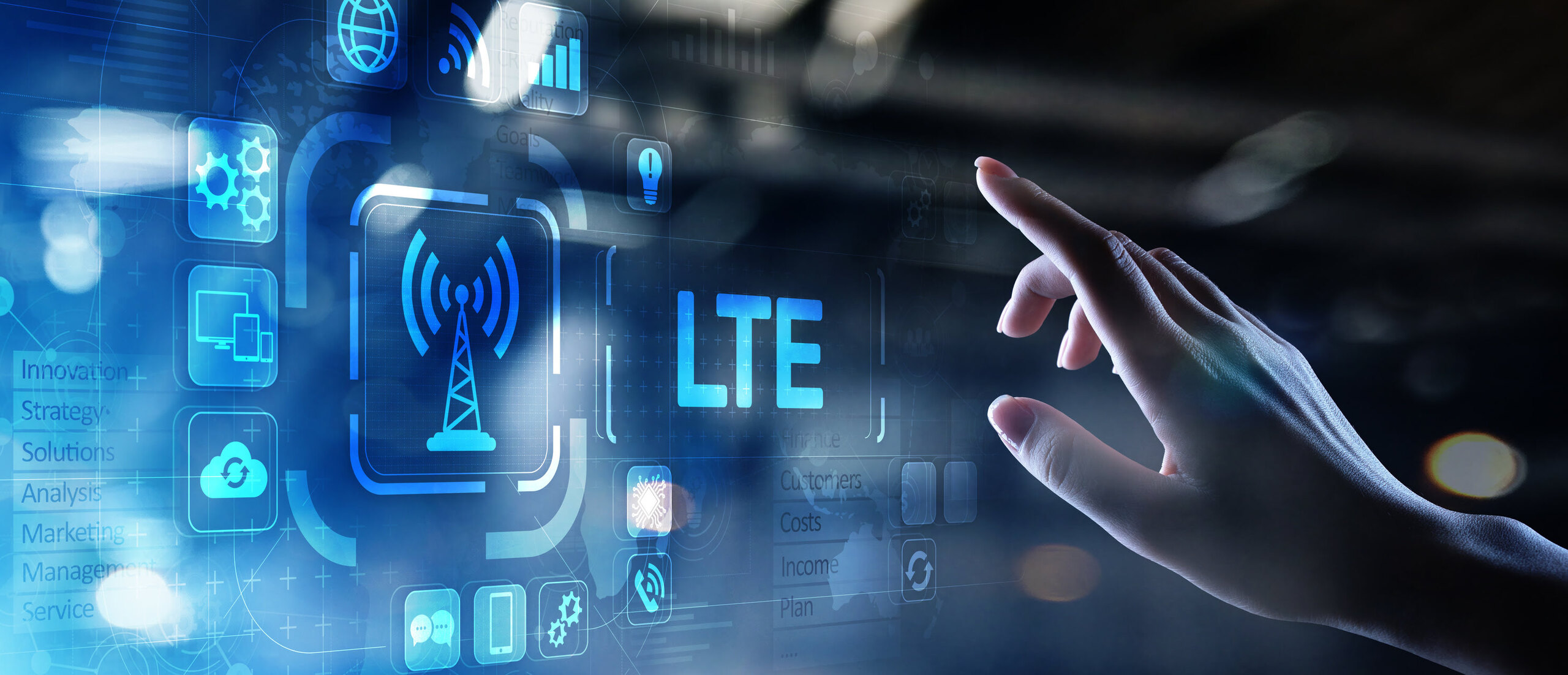 Graficzne przedstawienie pasm lte