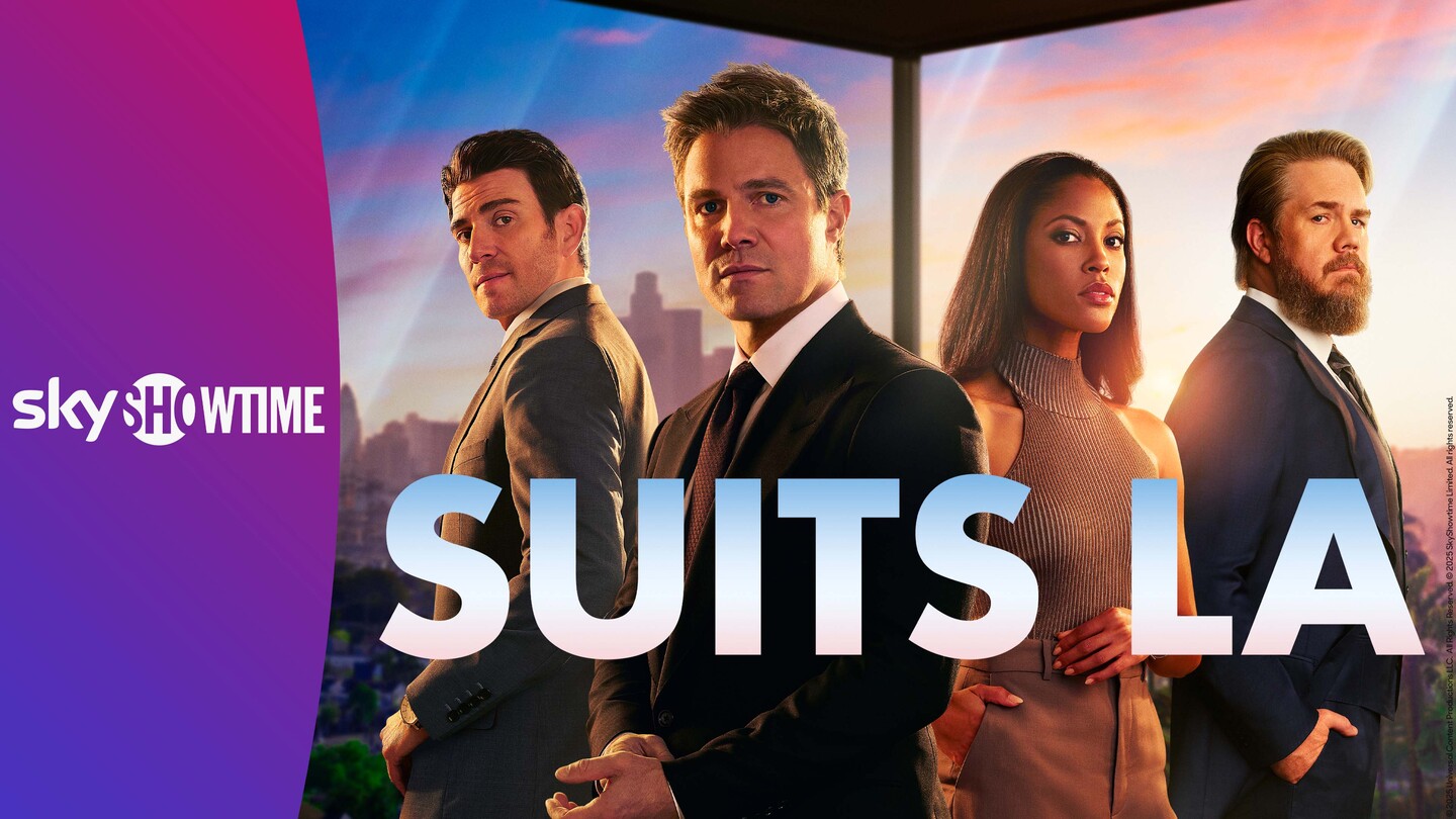 Grafika promująca serial "Suits LA" na SkyShowtime