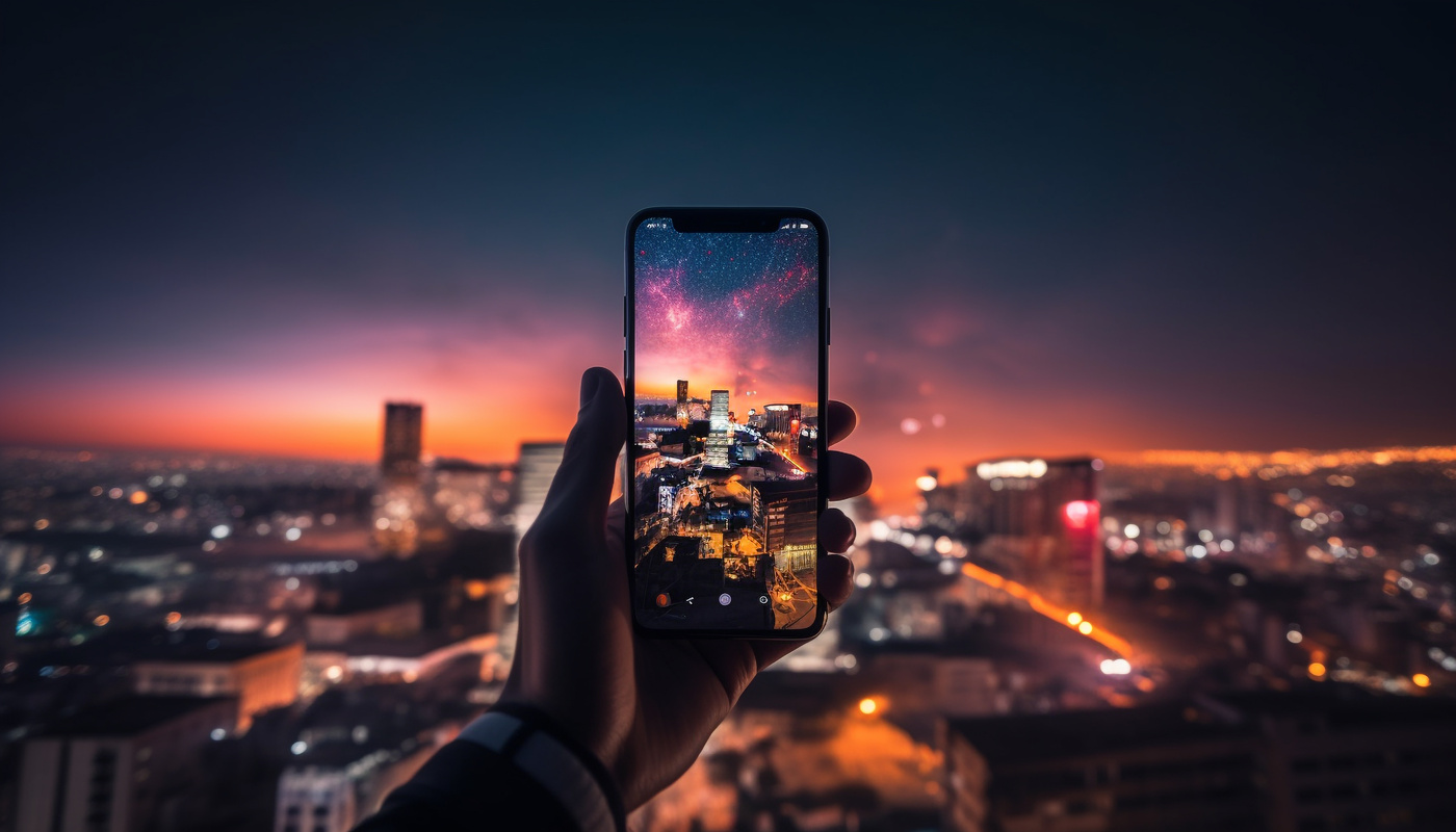 Ładne zdjęcie nocne zrobione telefonem