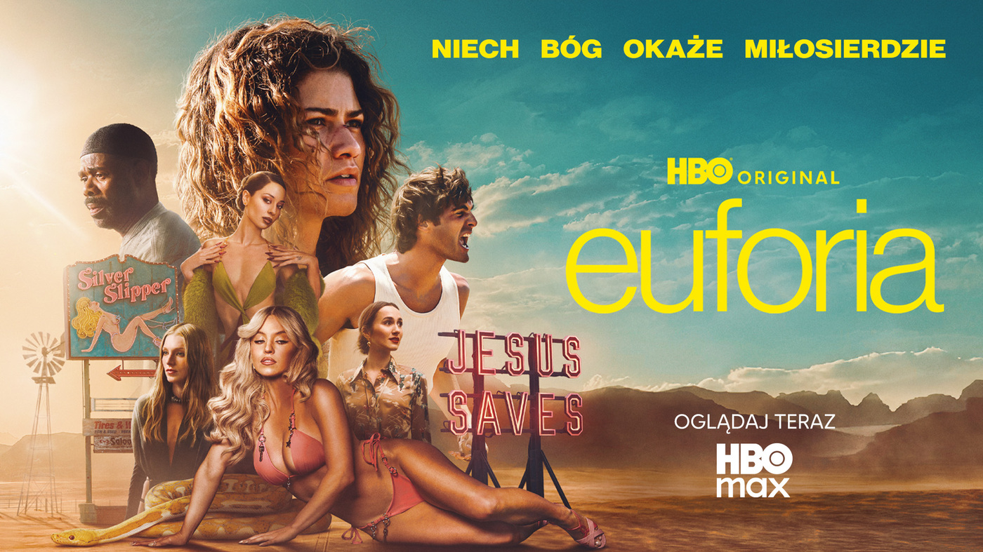 Baner promujący serial "Euforia" dostępny na HBO MAX