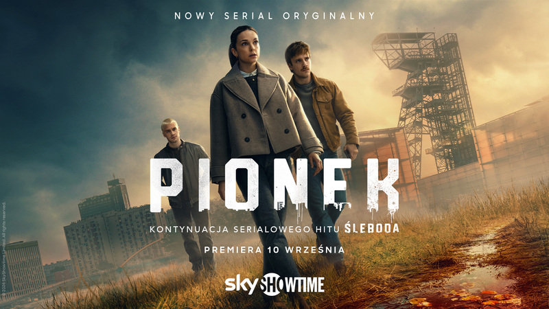 Plakat promujący serial "Pionek", dostępny na SkyShowtime od 10 września 2026